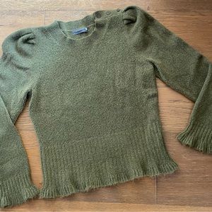 Anthropologie cozy sweater with button detail